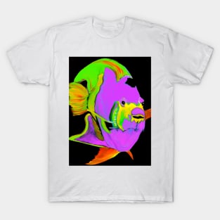 Purple Angel Fish Abstract T-Shirt